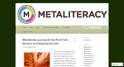 Desktop Screenshot of metaliteracy.org