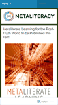 Mobile Screenshot of metaliteracy.org